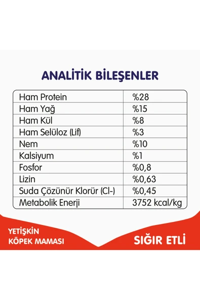 Sığır Etli Tahılsız Yetişkin Köpek Maması 1.5 Kg - Resim 6