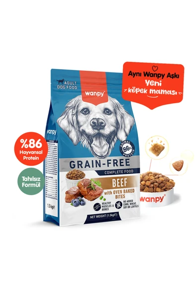 Sığır Etli Tahılsız Yetişkin Köpek Maması 1.5 Kg ürün görseli 1