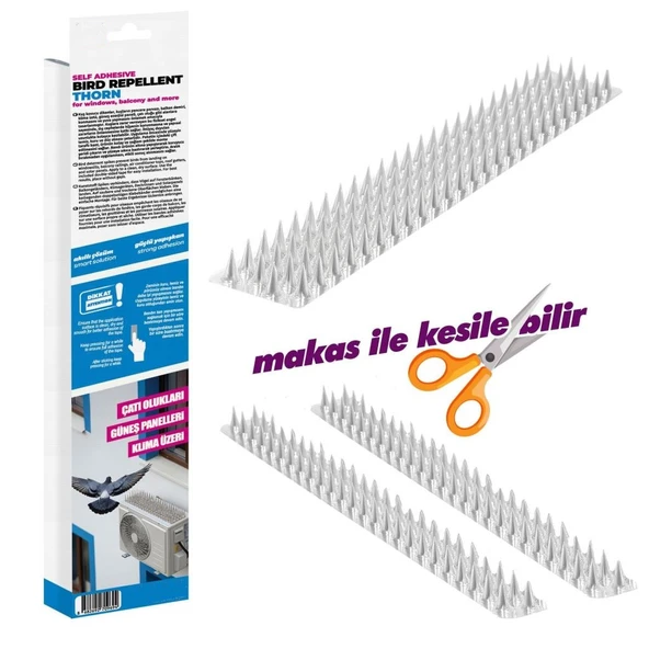 Kuş Kovucu Kuş Kondurmaz Dikenler 8cmx40cm 2 Adet - Resim 3