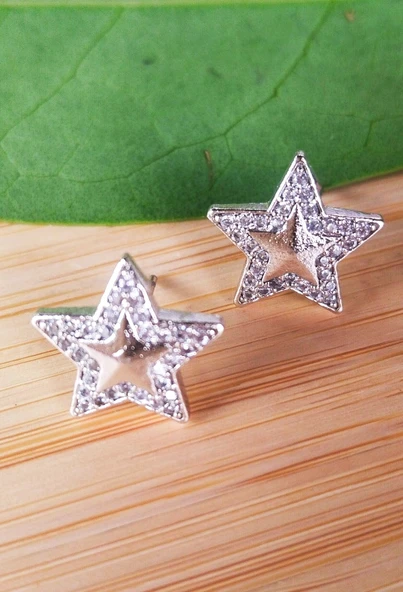 Monalisa Home Gümüş Renk Lüks Gösterişli Figürlü Küpe ürün görseli 1