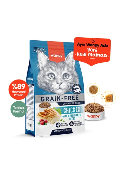 Tavuklu Tahılsız Yetişkin Kedi Maması Yetişkin (1 - 7 Yaş)-Hayır-1.5 Kg ürün görseli 1