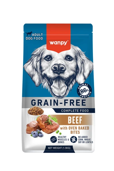 Tahılsız Sığır Etli Yetişkin Köpek Maması 1,5 kg