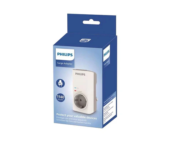 PHILIPS  CHP7010W/10 1140J TEKLI AKIM KORUMALI PRIZ - Resim 2