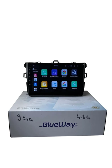 Toyota Corolla 2007-2013 BLUEWAY 4-64 PROFESYONEL OEM MULTİMEDİA - Resim 4
