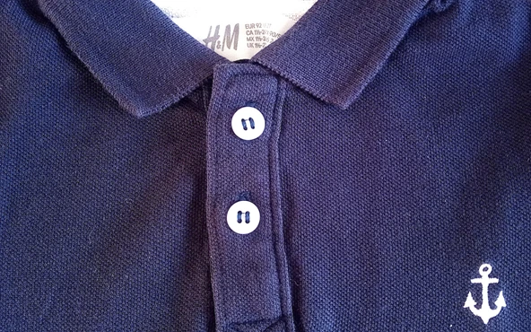 H&M Erkek Bebek % 100 Pamuklu Pike Polo Tişört (1,5-2) Yaş - 3