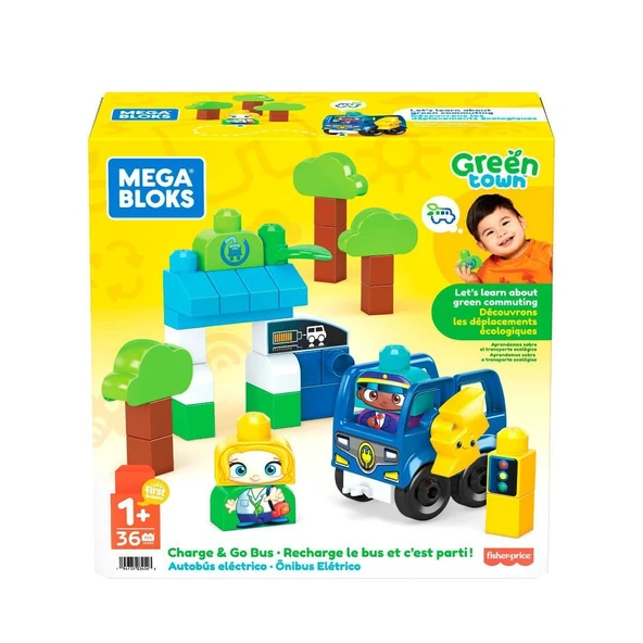 HDX90 MEGA BLOKS® Doğa Dostu Otobüs Seti 36 parça +1 yaş - 1