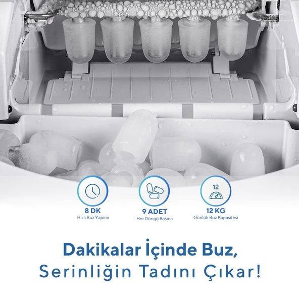 Kumtel Taşınabilir Otomatik Buz Makinesi HIM-02 - 5