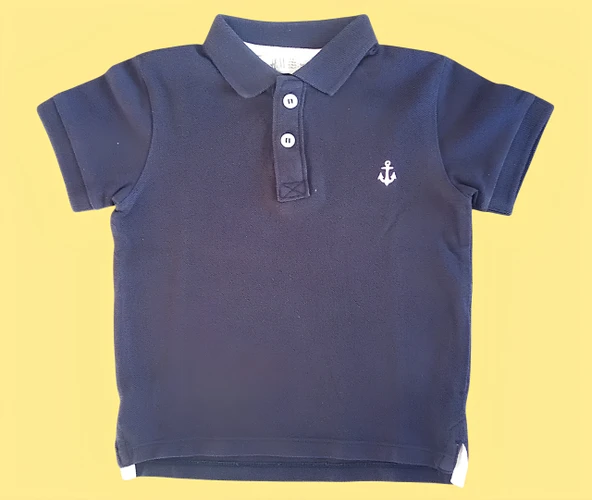 H&M Erkek Bebek % 100 Pamuklu Pike Polo Tişört (1,5-2) Yaş - 1