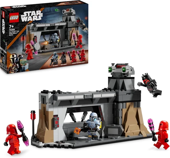 LEGO Star Wars: The Mandalorian Paz Vizsla ve Moff Gideon Savaşı 75386 – 7 Yaş ve Üzeri Kız ve Erkek Çocuklar için 4 Min ürün görseli