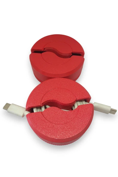 3D Kablo Toparlayıcı – Pratik Mekanizmalı Sarıcı - 7cm Kablo Sarıcı - 4