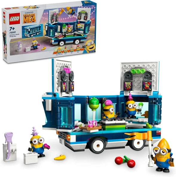 LEGO Despicable Me 4 Minyonların Müzikli Parti Otobüsü 75581 7 Yaş ve Üzeri Çocuklar İçin Yaratıcı Oyuncak Yapım Seti (3 ürün görseli