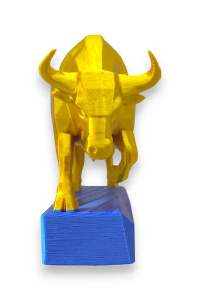 3D Kadıköy Boğası – Fenerbahçe Temalı Sarı Lacivert Biblo (8,5 cm) - 1
