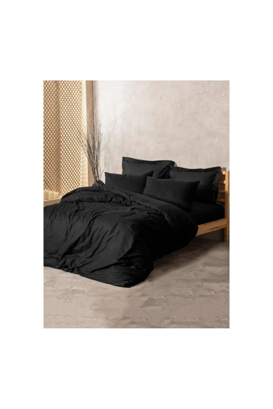 Plain Çift Kişilik Nevresim Takımı Siyah ürün görseli