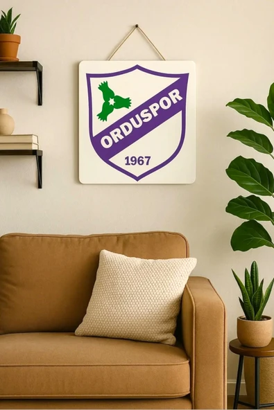 3D Orduspor Logolu Duvar Tablosu -  Taraftarlara Özel Tasarım - 22,5x22,5cm