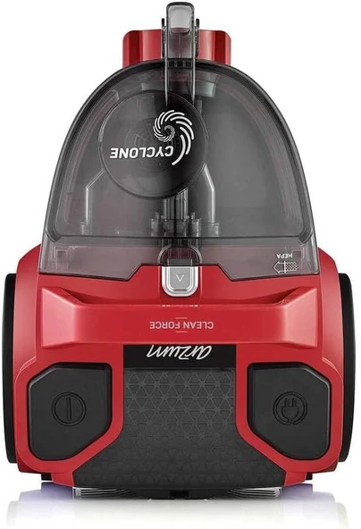 Arzum AR4071 Clean Force Cyclone 890 W Filtreli Toz Torbasız Elektirikli Süpürge, 1.8L Toz Haznesi, Kırmızı - Resim 3