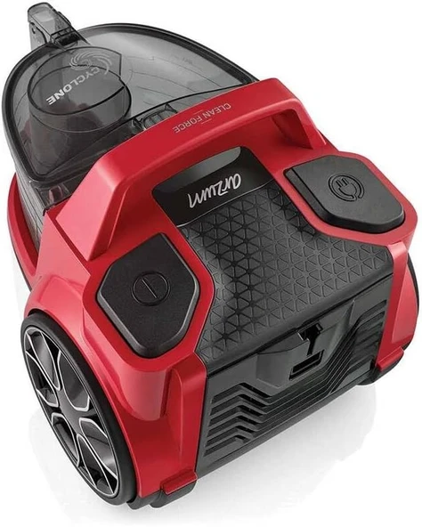 Arzum AR4071 Clean Force Cyclone 890 W Filtreli Toz Torbasız Elektirikli Süpürge, 1.8L Toz Haznesi, Kırmızı - Resim 2