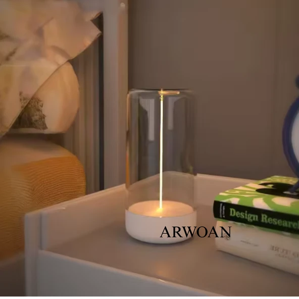 ARWOAN Dokunmatik Kontrollü LED Masa Lambası Şarjlı, Manyetik, Gece Lambası ve Dekoratif Aydınlatma - 4