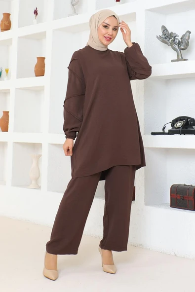 Takım elbise koyu kahverengi 103 - Resim 3