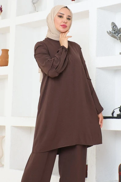 Takım elbise koyu kahverengi 103 - Resim 4