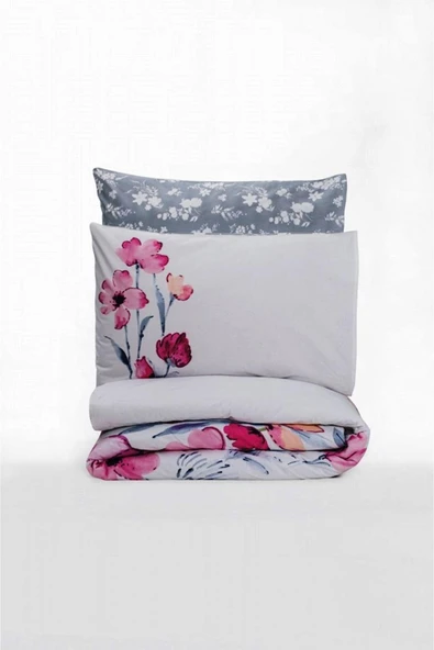 Cotton Box Carla Gri Tek Kişilik Nevresim Takımı - 3