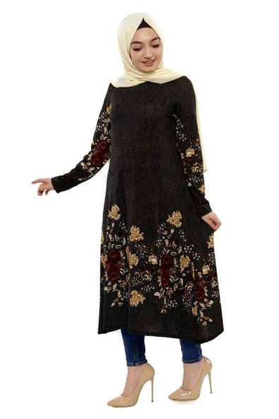 Moda Çizgi İşlemeli Krep Şal - 3