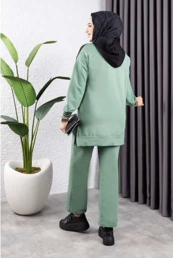 Çapraz Garnili Ribanalı Spor Takım MİNT SİYAH - 3