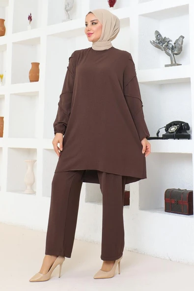 Takım elbise koyu kahverengi 103 - Resim 2