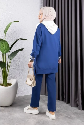 Çapraz Garnili Ribanalı Spor Takım İNDİGO EKRU - 3