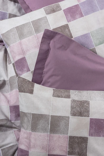 Minimal Çift Kişilik Nevresim Takımı Maro Gül Kurusu - 3