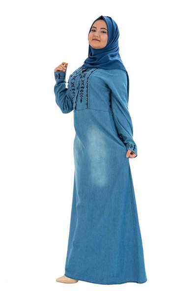 Moda Çizgi Tesettür Elbise - 2