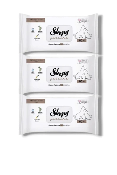 Sleepy Evcil Hayvan Temizleme Mendili 3 Adet 180 Yaprak ürün görseli