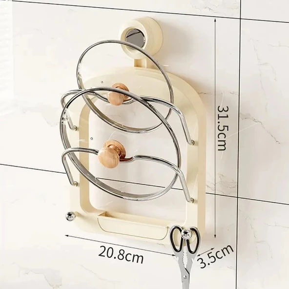 Mutfak Tava Tencere Kapak Tutucu Organizer Raf - Resim 4