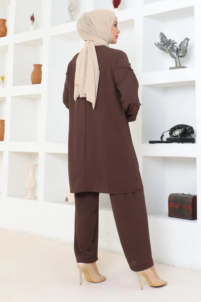 Takım elbise koyu kahverengi 103 - Resim 5