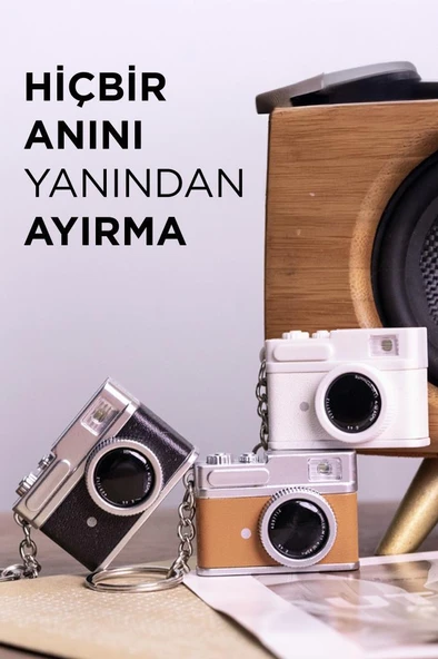 Torima CMR-35 Beyaz Dijital Mini Cep Boy Anahtarlık 1080P Video Fotoğraf Makinesi Kamera - Resim 3