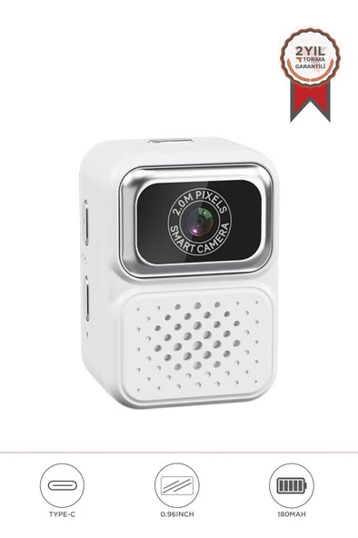 Torima CMR-36 Beyaz Mini Anahtarlık Dijital 480P Video Fotoğraf Makinesi Kamera - 1