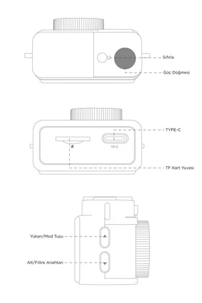 Torima CMR-35 Beyaz Dijital Mini Cep Boy Anahtarlık 1080P Video Fotoğraf Makinesi Kamera - Resim 5
