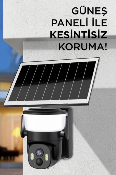 Torima CMR30 Siyah Şarjlı Duvar Lambası Görünümlü Dış Mekan Kamerası Akıllı IP Güneş Enerjili Kamera - 2
