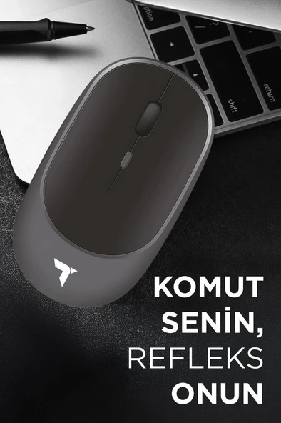 Torima TM-16 Gri Kablosuz Çift Modlu Sessiz Mouse Fare - Resim 3
