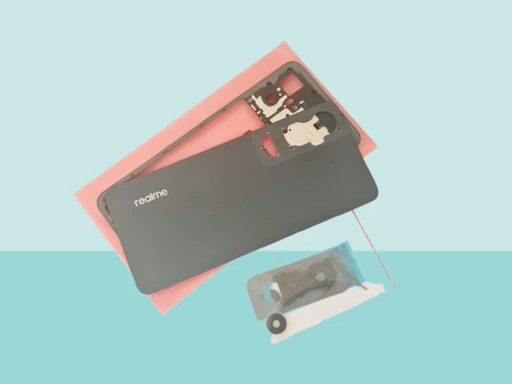 Tkgz - Oppo Realme C65 KASA FULL Arka Kapak Batarya Kapağı - SİYAH ürün görseli 1