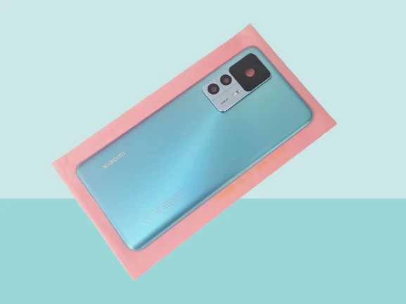 Tkgz - Xiaomi Mi 12T Arka Pil Batarya Kapağı Kapak (FULL KAMERA LENSİ 108 MP) MAVİ ürün görseli