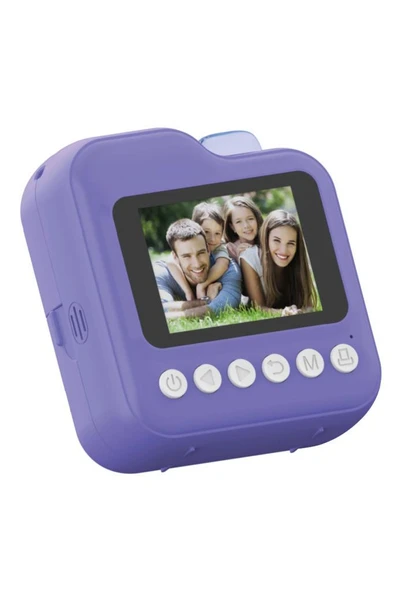 Torima TRM-CMR15 Mor Dijital Video Kayıt Fotoğraf Çocuk Kamerası Anlık Termal Resim Kağıt Baskılı Yazıcı - Resim 4