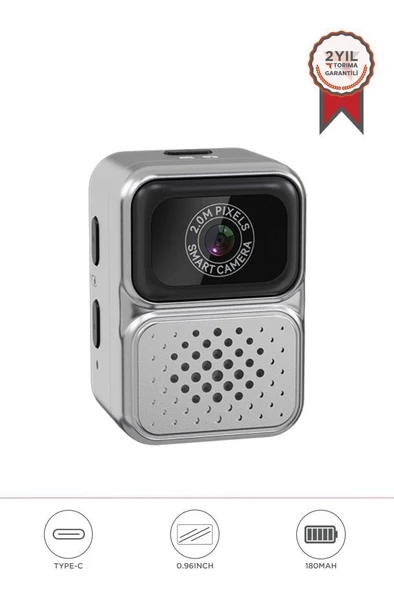 Torima CMR-36 Gümüş Mini Anahtarlık Dijital 480P Video Fotoğraf Makinesi Kamera - 1
