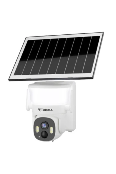 Torima CMR30 Beyaz Şarjlı Duvar Lambası Görünümlü Dış Mekan Kamerası Akıllı IP Güneş Enerjili Kamera - 4