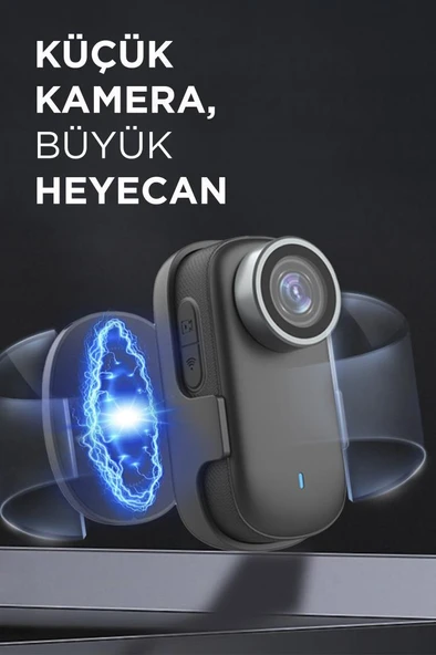Torima CMR-38 Siyah 4K Kayıt Manyetik Giyilebilir Aksiyon Kamerası - Resim 7