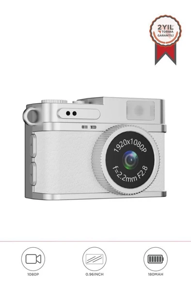 Torima CMR-35 Beyaz Dijital Mini Cep Boy Anahtarlık 1080P Video Fotoğraf Makinesi Kamera ürün görseli 1