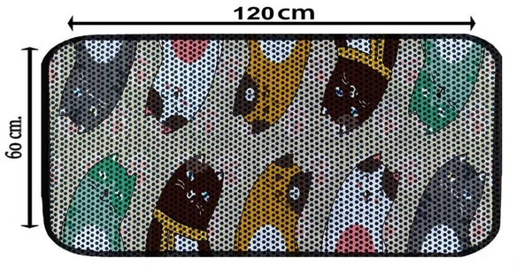 Aktunç Elekli Tuvalet Desenli Önü Kedi Kumu Paspası 60X120 cm DESEN 6 - 2