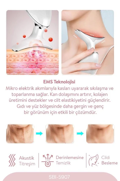 Sinbo Sbı-5907 Yüz ve Boyun Masaj Cihazı Kolajen Destekli Cilt Bakımı - 4
