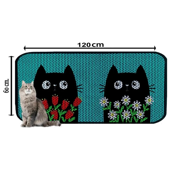 Aktunç Elekli Tuvalet Desenli Önü Kedi Kumu Paspası 60X120 cm DESEN 7 - 2