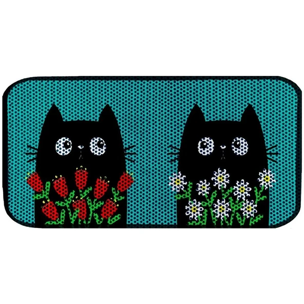 Aktunç Elekli Tuvalet Desenli Önü Kedi Kumu Paspası 60X120 cm DESEN 7