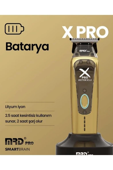 MRD GMT-999 PRO-X 3.0 Profesyonel Sakal Kesme Makinesi Gold - 4
